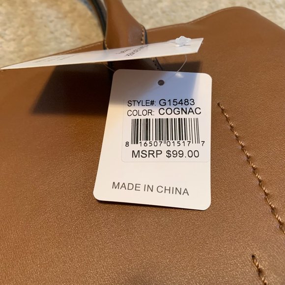 Studio Collection by Straw Studios NWT Cognac Bag - Picture 11 of 14